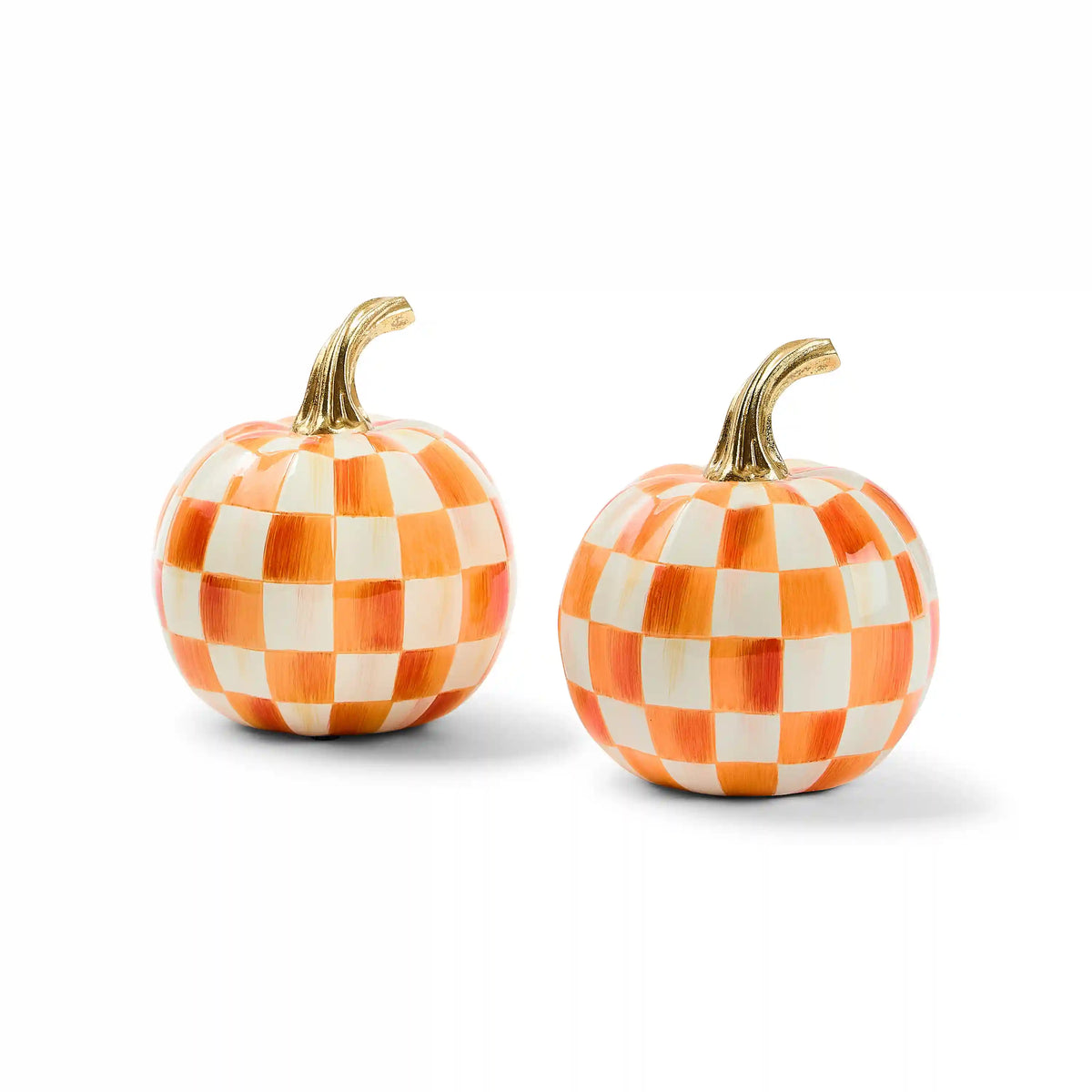 Classic Rosy Check Mini Pumpkin Set of 2