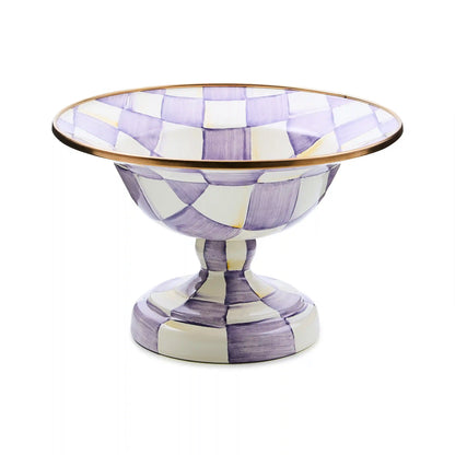 Violet Check Large Compote
