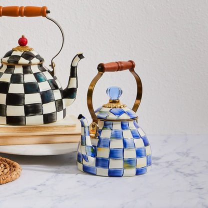 Emerald Check 2 Quart Tea Kettle