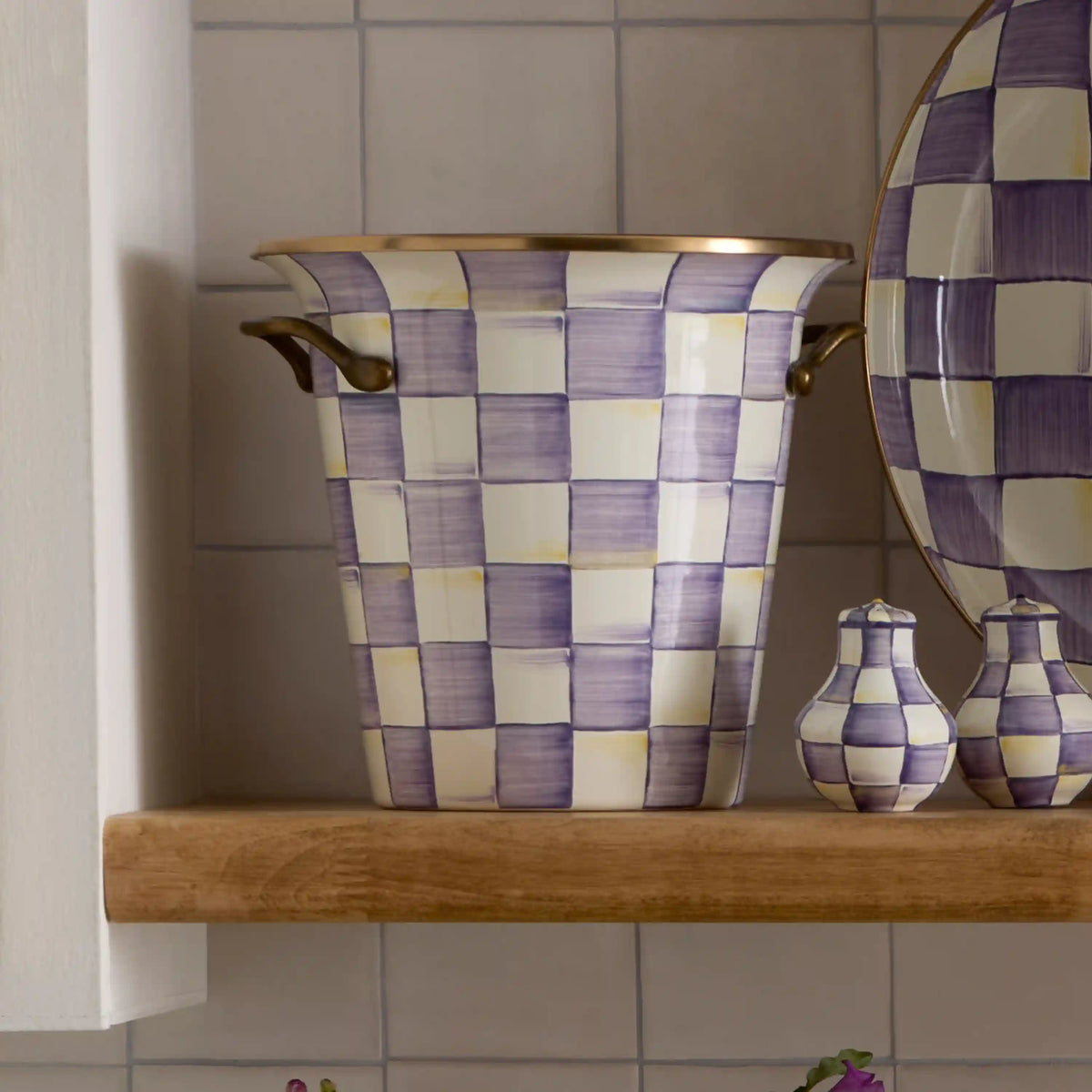 Violet Check Wine Cooler