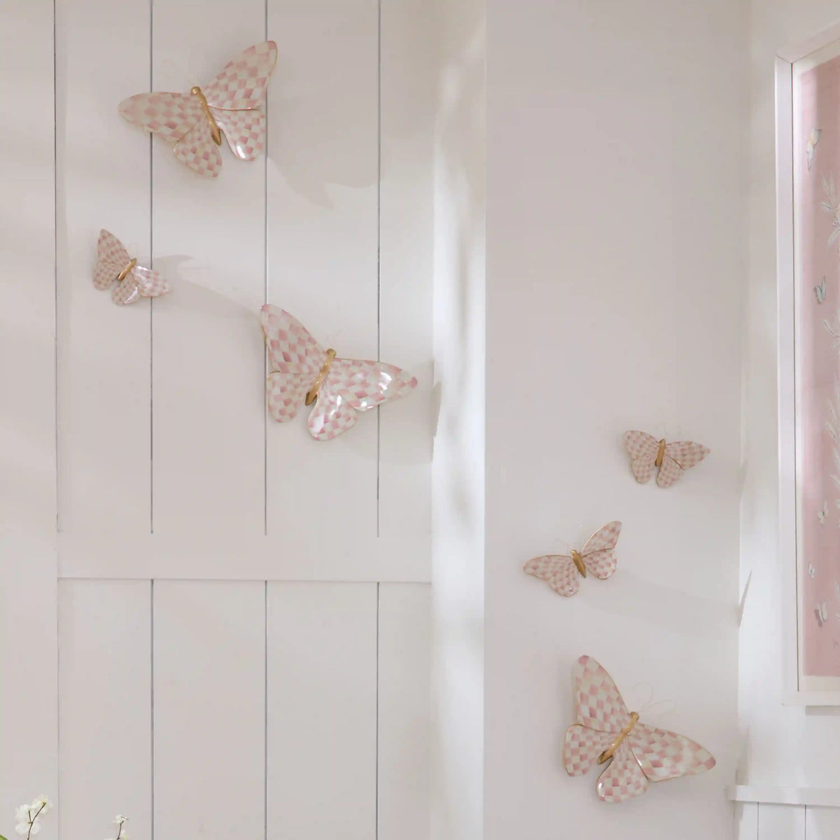 Violet Butterfly Wall Decor Duo
