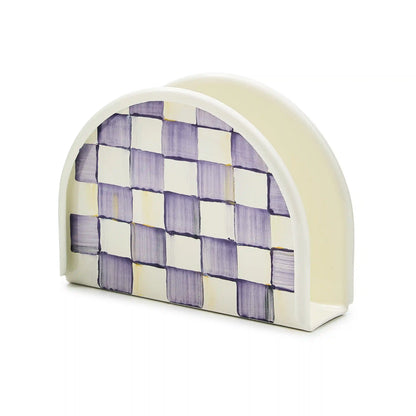 Violet Check Napkin Holder