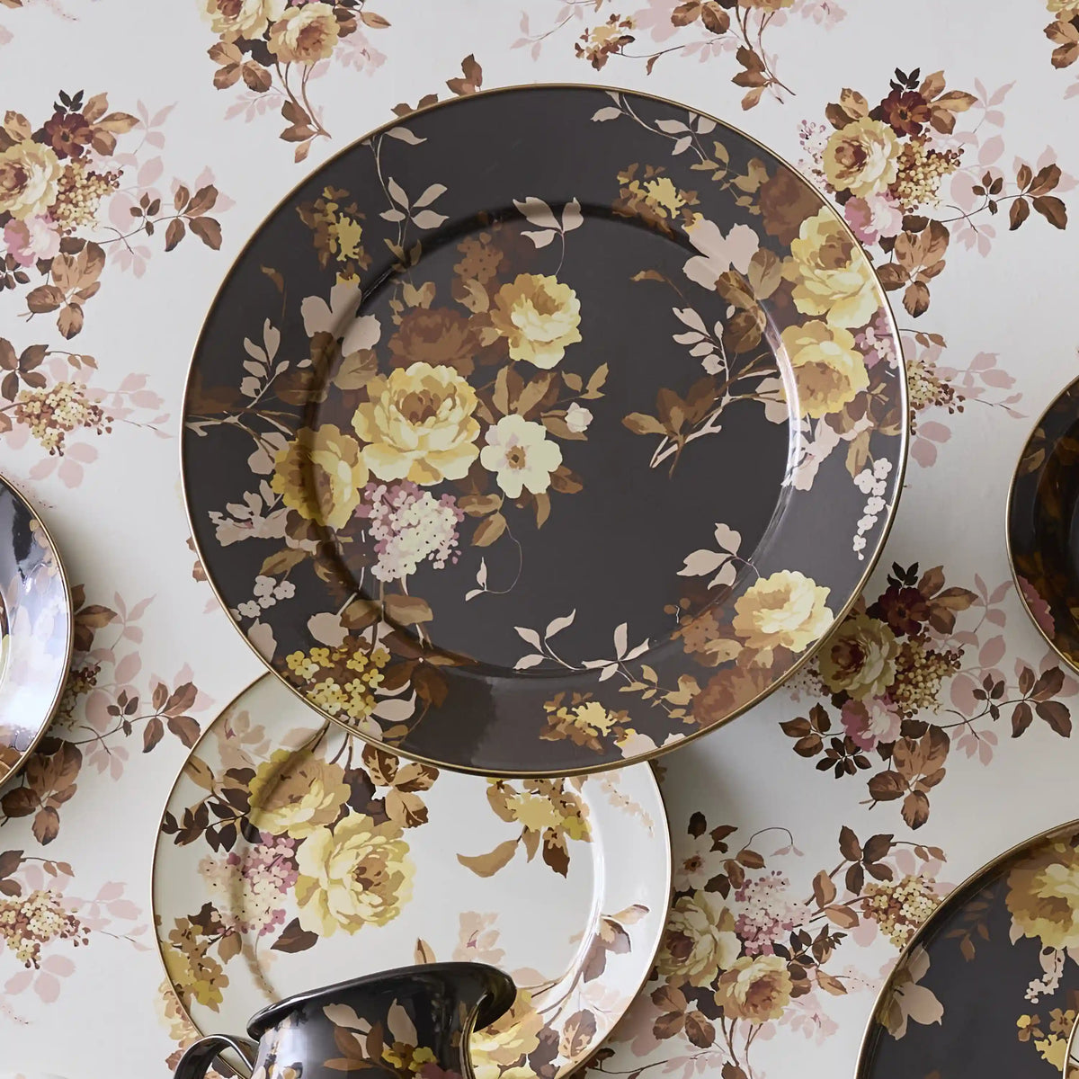 Wild Rose White Serving Platter