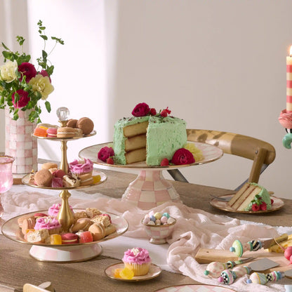Courtly Check Small Pedestal Platter