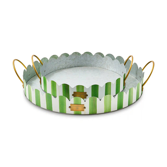 Courtly Stripe Serving Trays, Set of 2