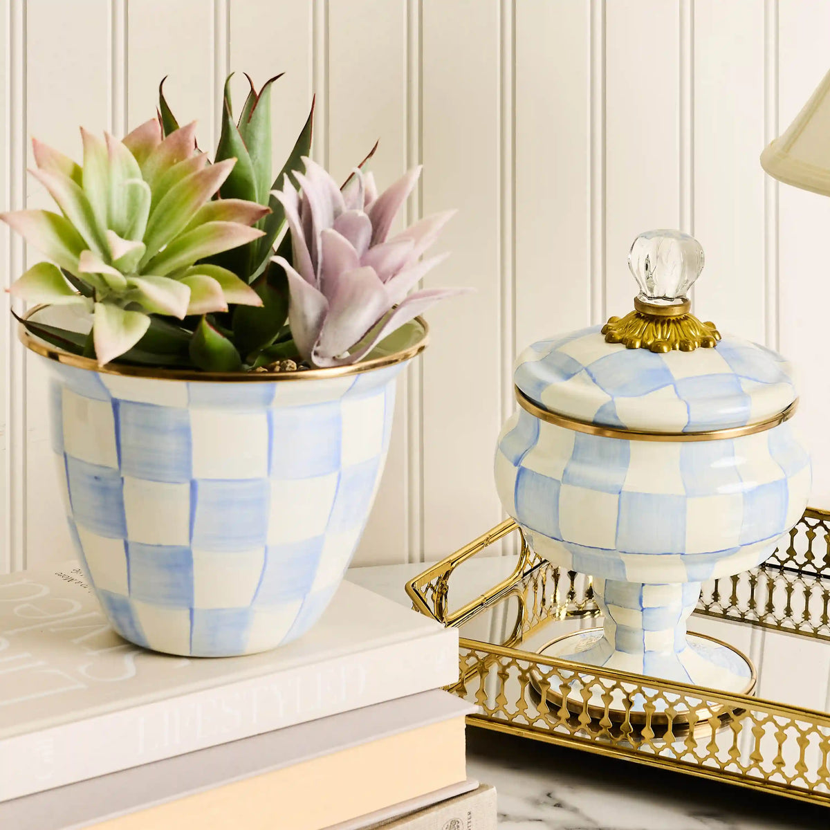 Courtly Check Large Flower Pot