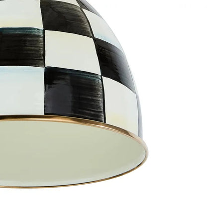 Courtly Check 8" Dome Pendant Lamp