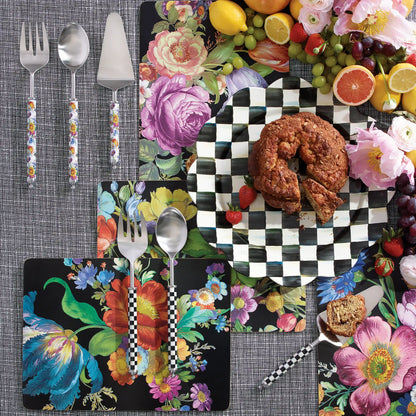 Mocha Check Cork Back Placemats, Set of 4