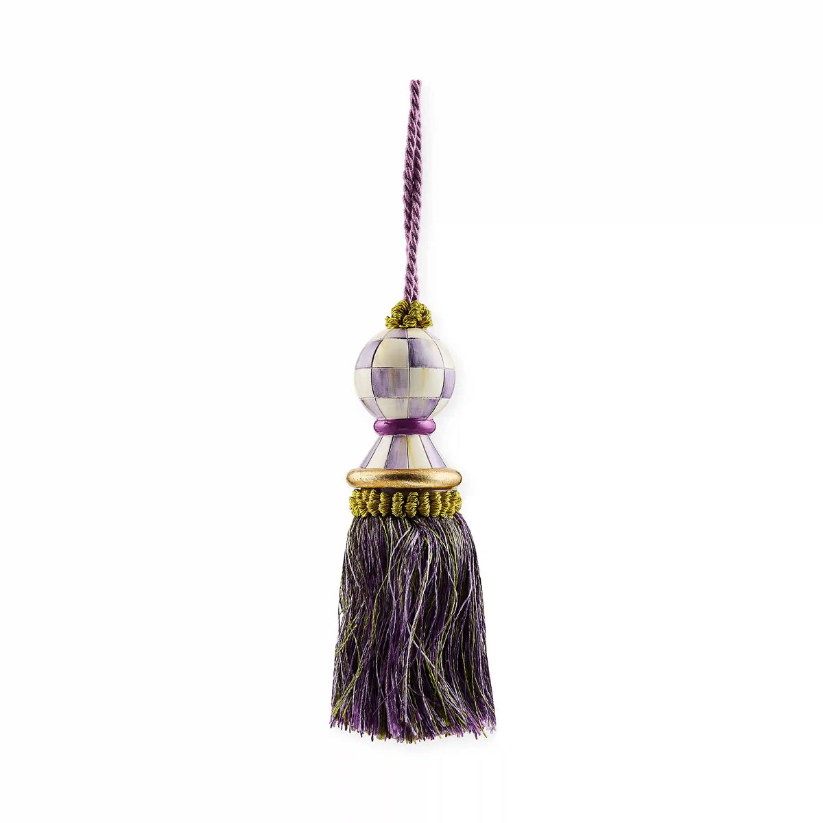 Violet Check Tassel