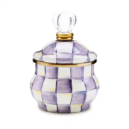 Mocha Check Lidded Sugar Bowl