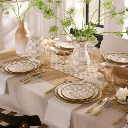 Violet Check Table Runner