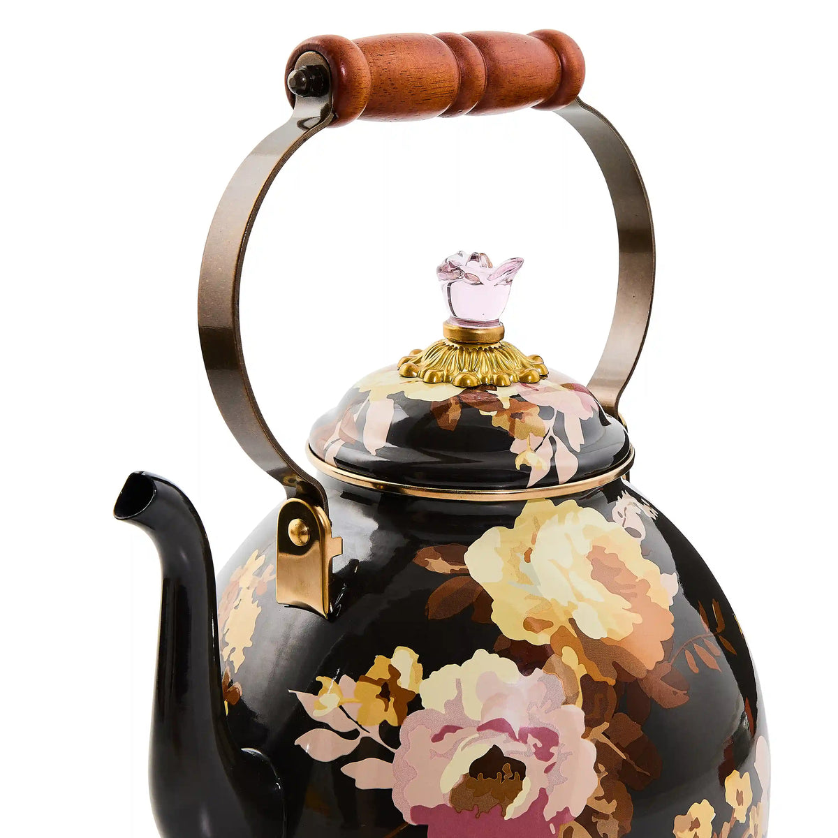 White Flower Market 2 Quart Tea Kettle