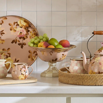 Wild Rose Slate Large Compote