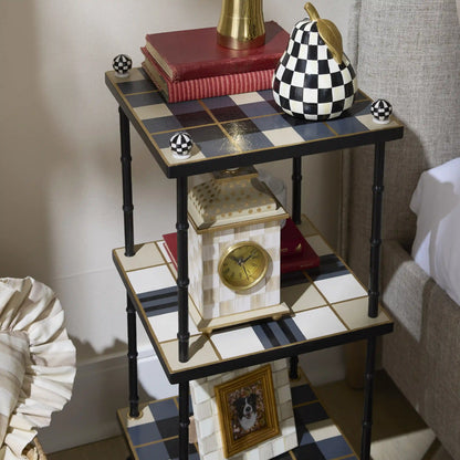Royal Check Desk Clock