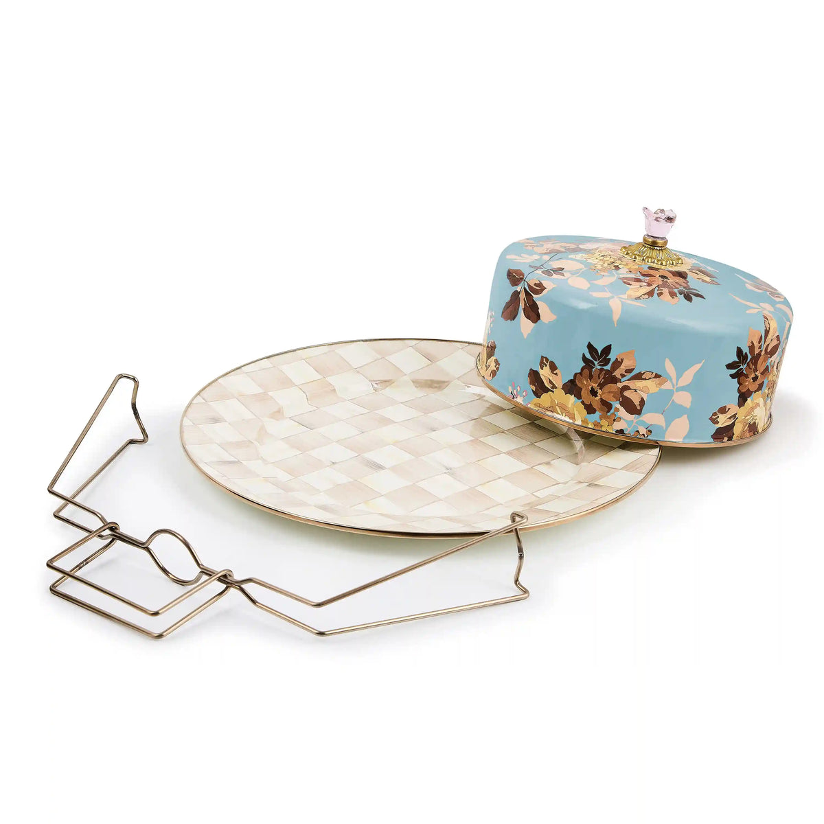 Wild Rose Brown Cake Carrier