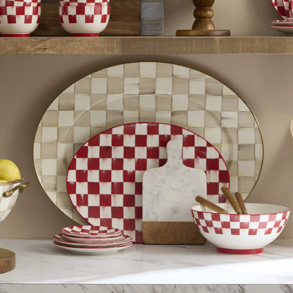 Courtly Check Large Oval Platter