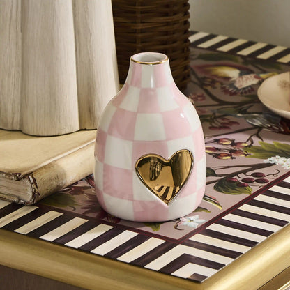 Courtly Check Short Heart Vase