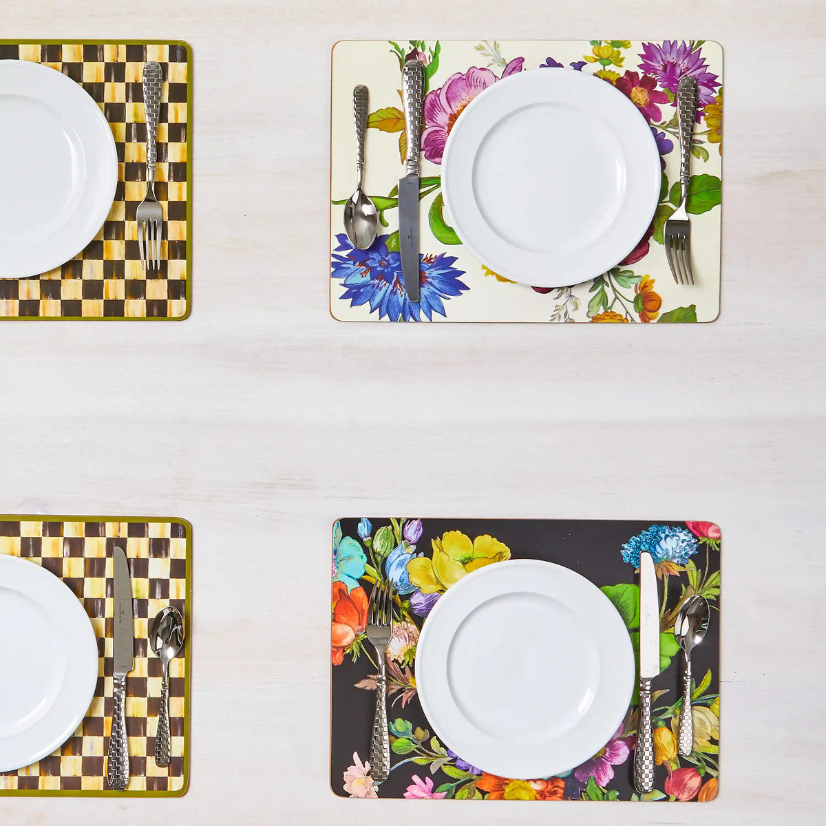 Royal Check Cork Back Placemats, Set of 4
