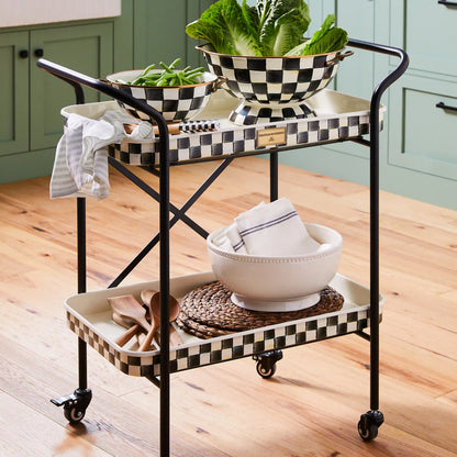 Sterling Check 2-Tier Kitchen Cart