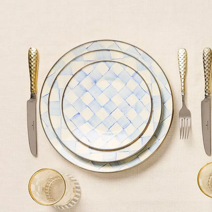 Sky Check Salad/Dessert Plate