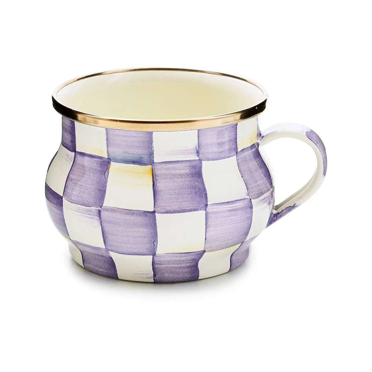 Violet Check Saucer