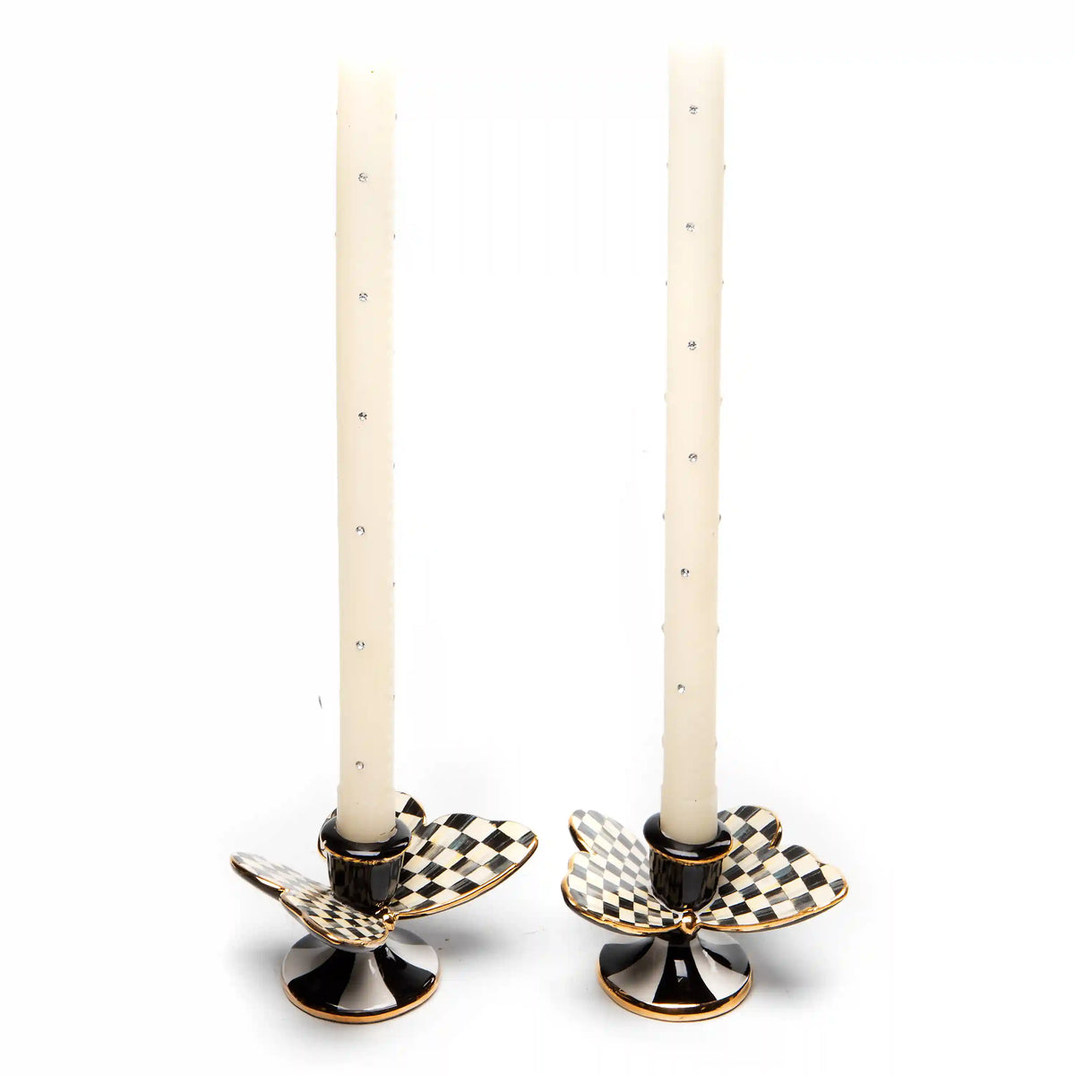 Butterfly Toile Candle Holders, Set of 2