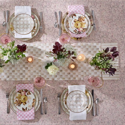 Violet Check Table Runner