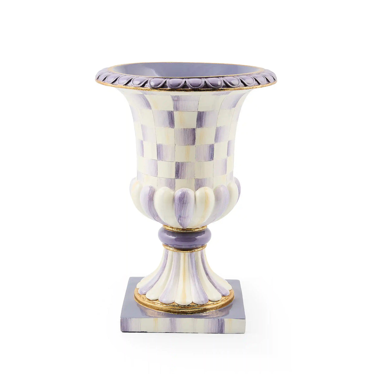 Courtly Check Pedestal Tabletop Urn