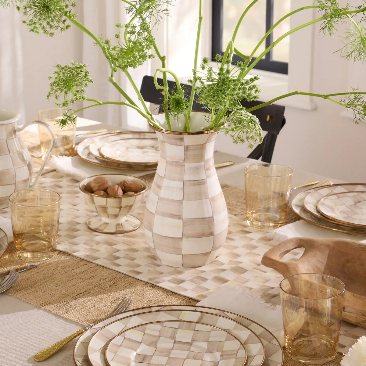 Wild Rose White Tall Vase