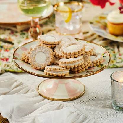 Rosy Check Mini Pedestal Platter