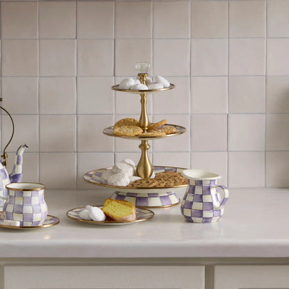 Royal Check Three Tier Sweet Stand