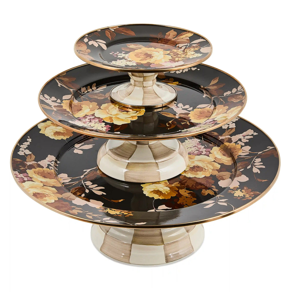White Flower Market Mini Pedestal Platter