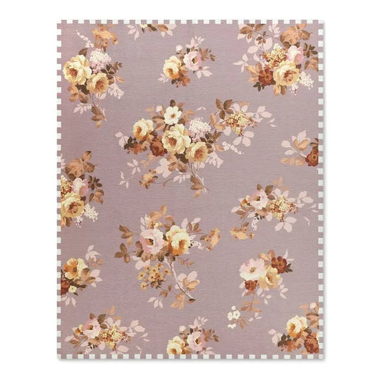 Taupe Wild Rose 8' x 10' Washable Rug