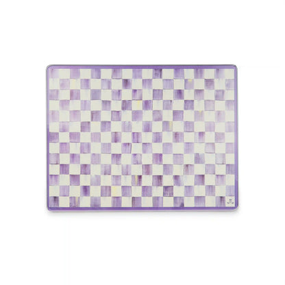 Emerald Check Glass Cutting Boards, Set of 2