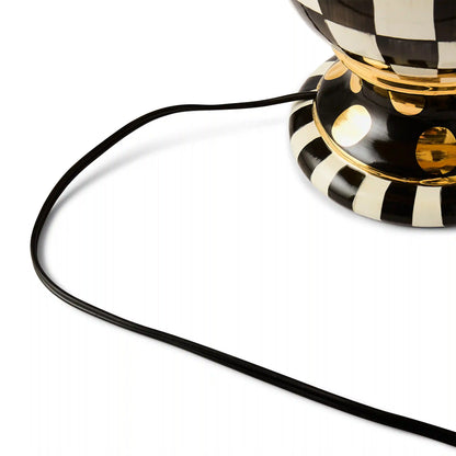 Courtly Check Ceramic Globe Lamp