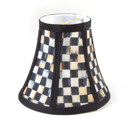 Mocha Check Chandelier Shade