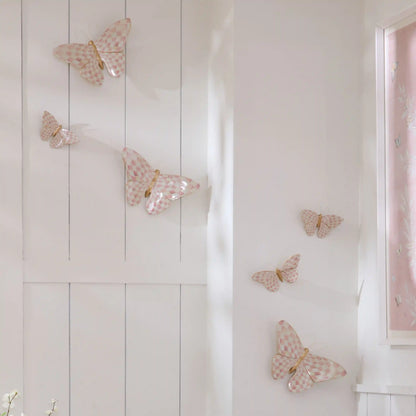 Violet Butterfly Wall Decor Duo