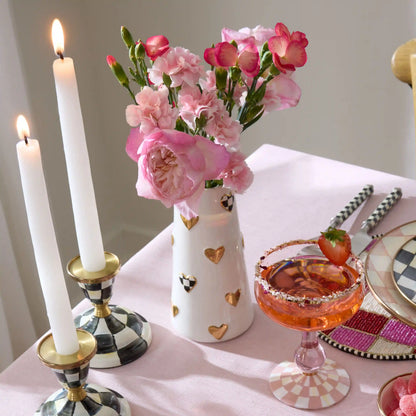 Courtly Check Tall Heart Vase