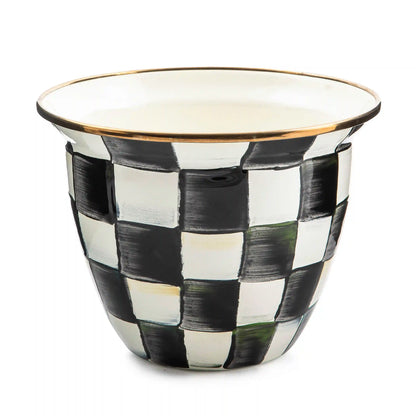 Emerald Check Large Flower Pot