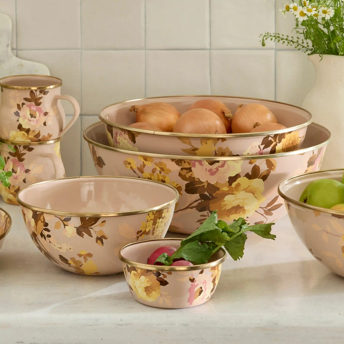 Wild Rose Slate Pinch Bowl