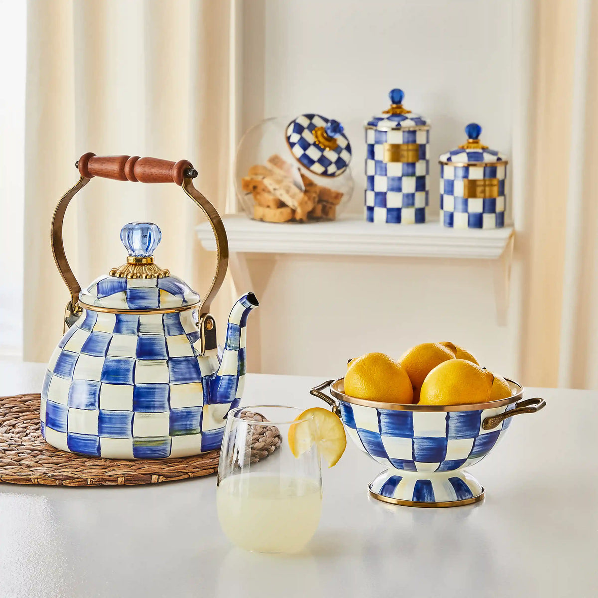 Rosy Check 3 Quart Tea Kettle