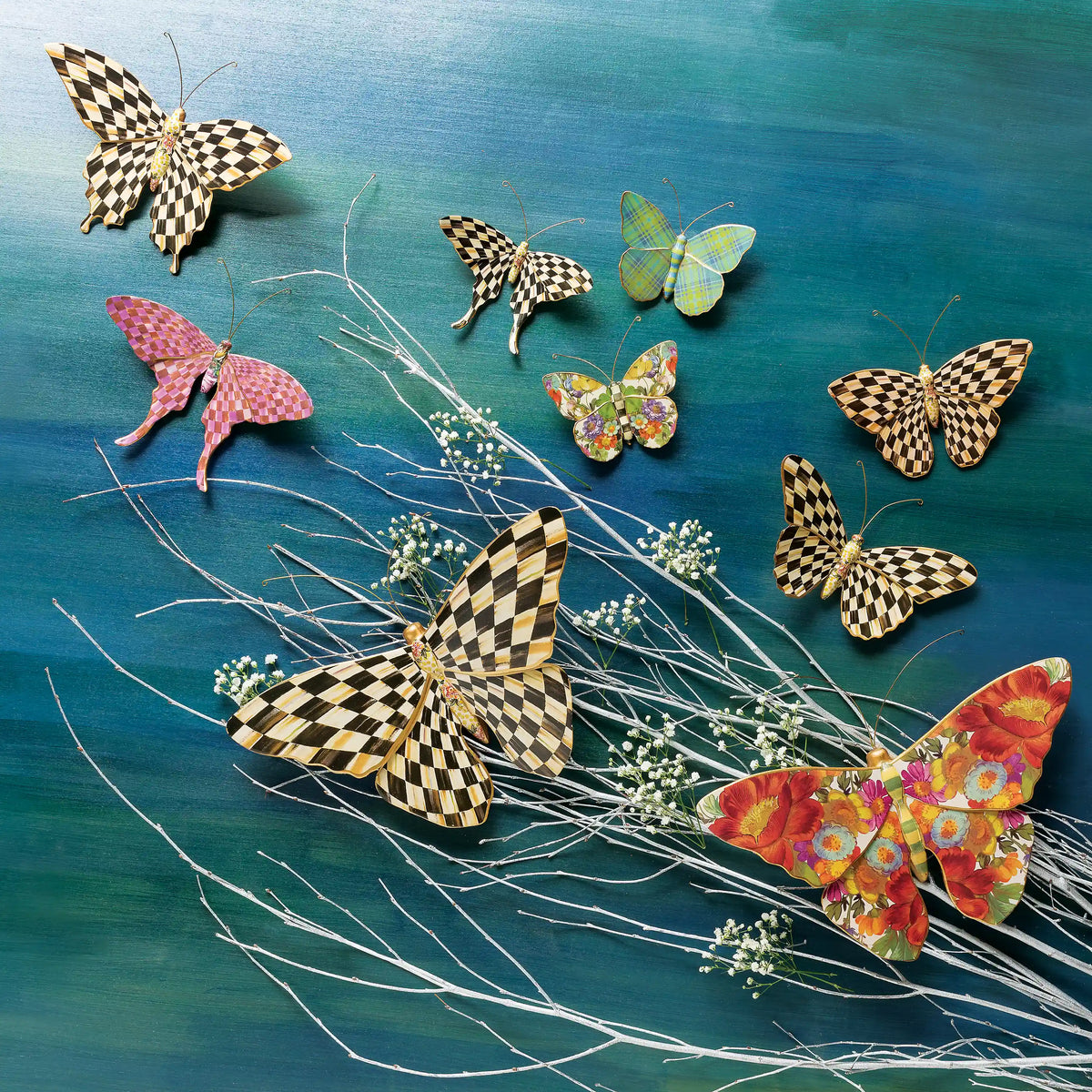 Rosy Check Butterfly Wall Decor
