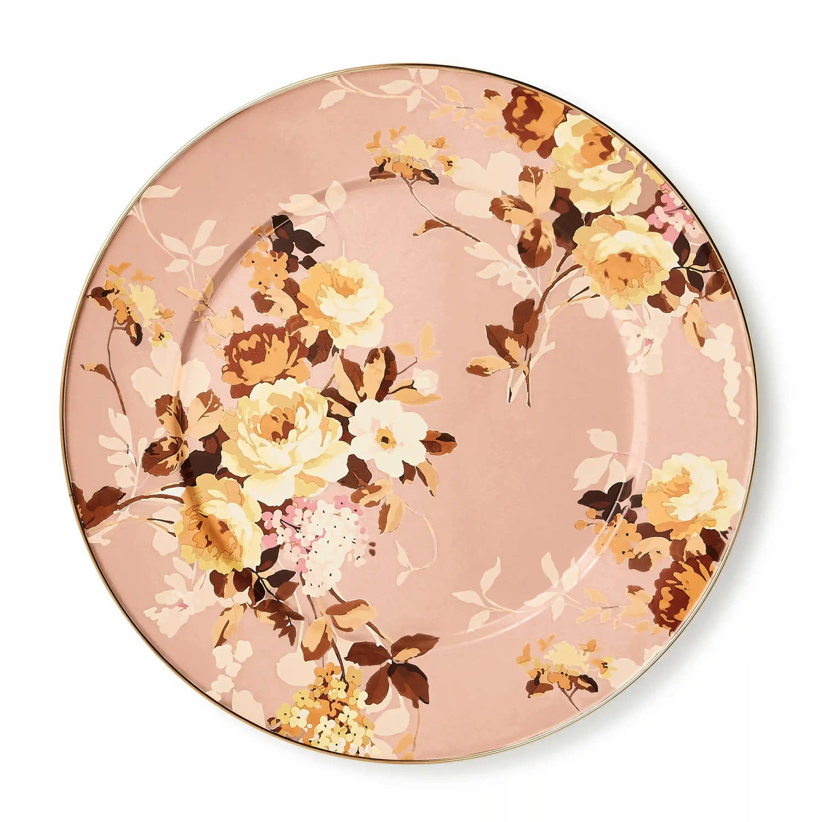 Rosy English Garden Enamel Serving Platter