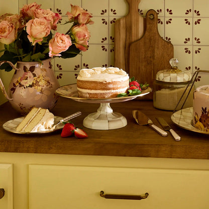 Wild Rose Brown Mini Pedestal Platter