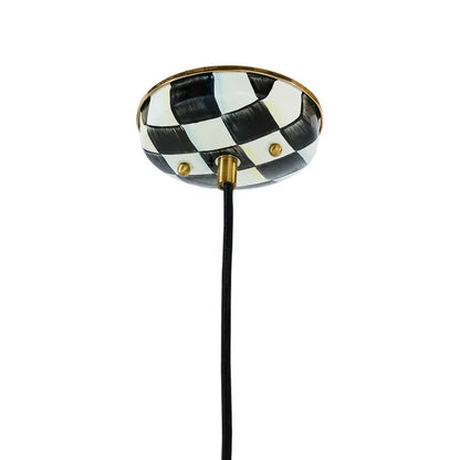 Courtly Check 8" Dome Pendant Lamp