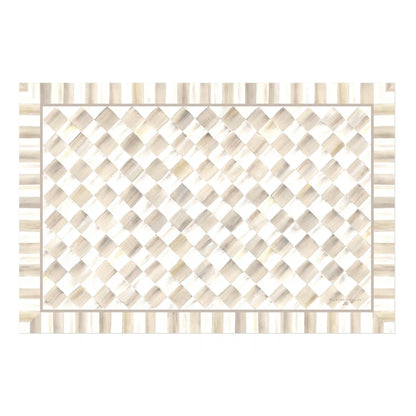 Rosy Check 3' x 5' Floor Mat