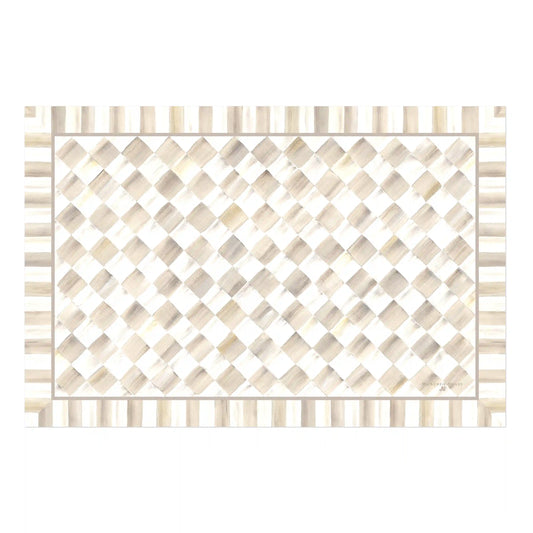 Rosy Check 3' x 5' Floor Mat