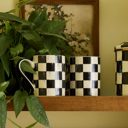 Courtly Check Porcelain Mug
