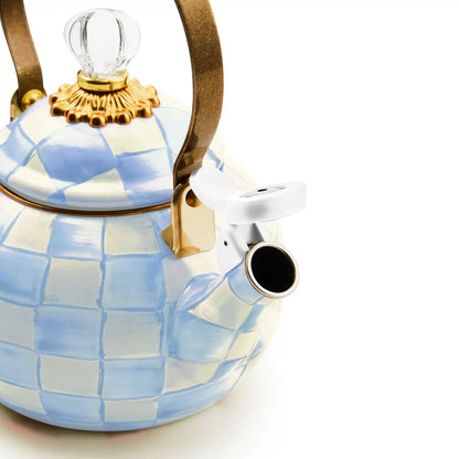 White Flower Market Whistling Tea Kettle