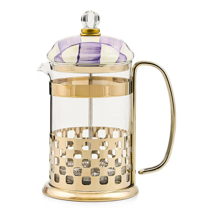 Mocha Check French Press